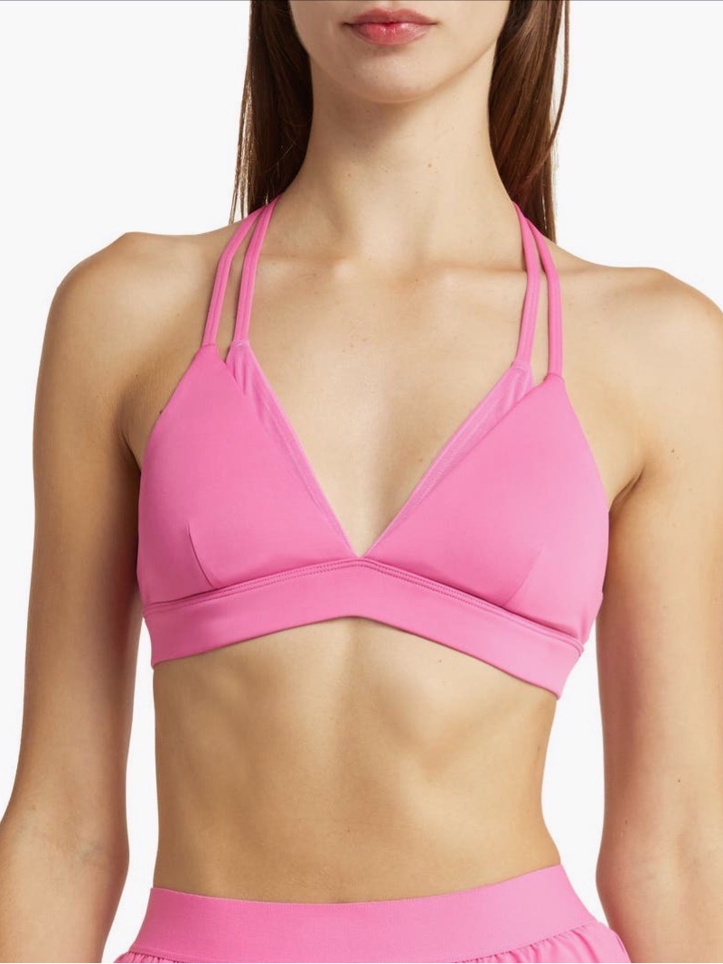 Rare Alo Yoga Airlift Gemini Bra Xs Pink Adjustable Y-Back Sports Bra